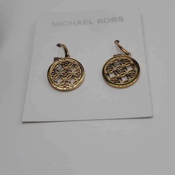 SOLD SANDRA/MICHAEL KORS EARRINGS LOGO FILIGREE. - Picture 8 of 11